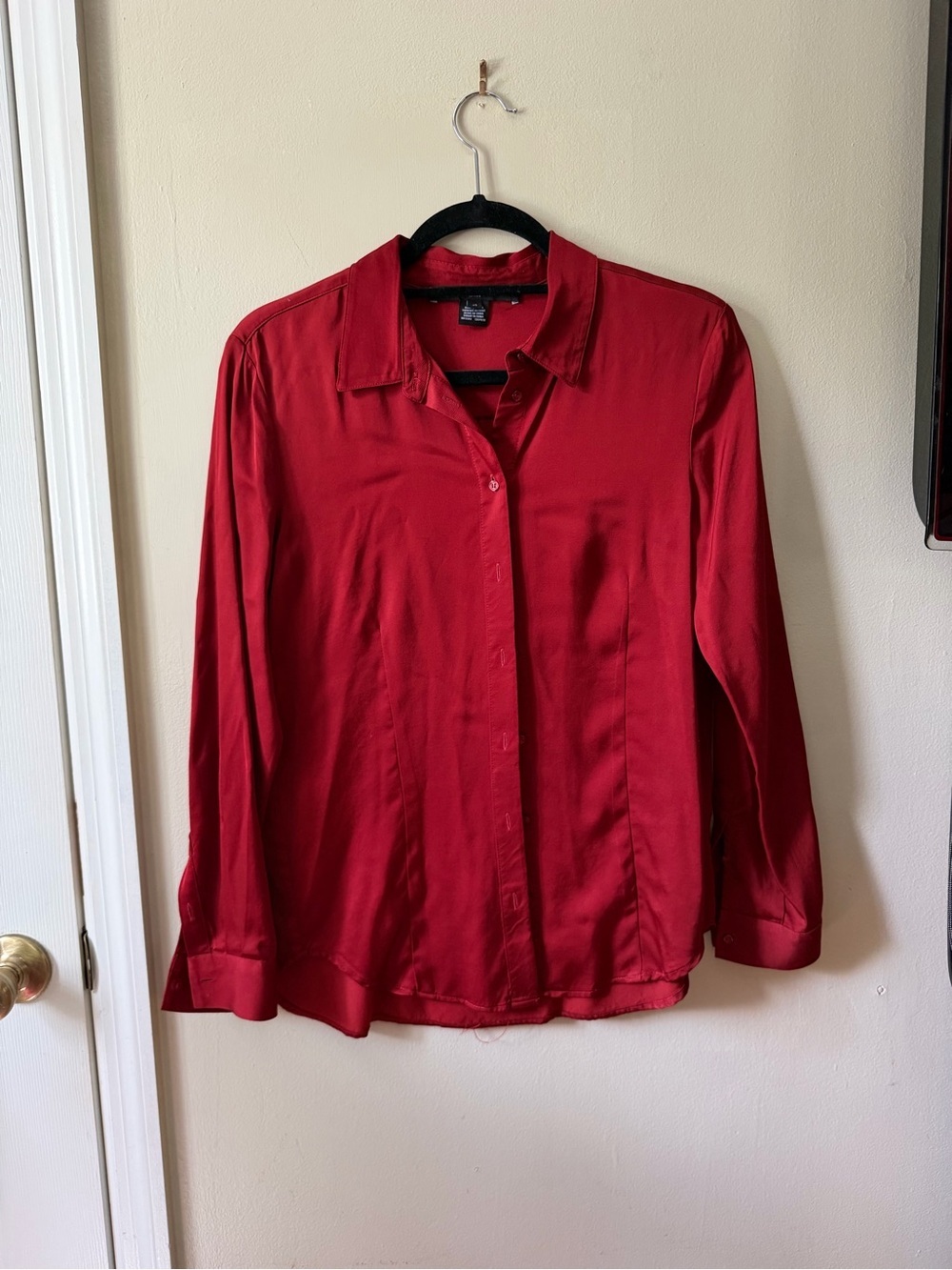 French Connection Red Shirt with Logo Tag